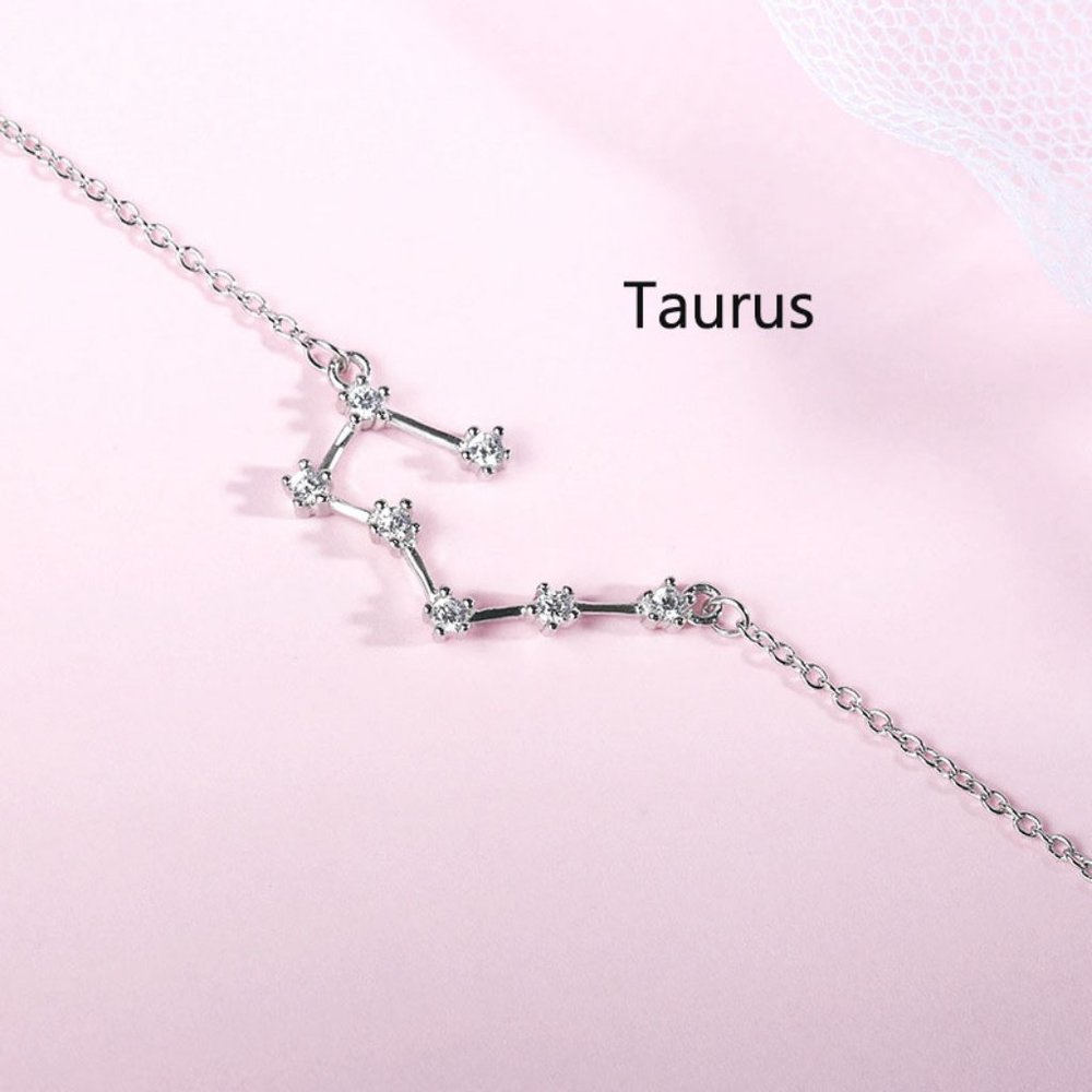NEW 925 Sterling Silver Zodiac Bracelet-Taurus